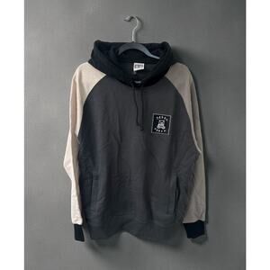 NWT Teddy Fresh Hoodie Sweatshirt SIZE LARGE color block grey white black